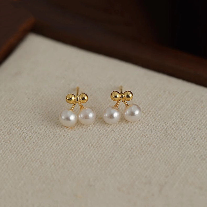 Small golden earrings