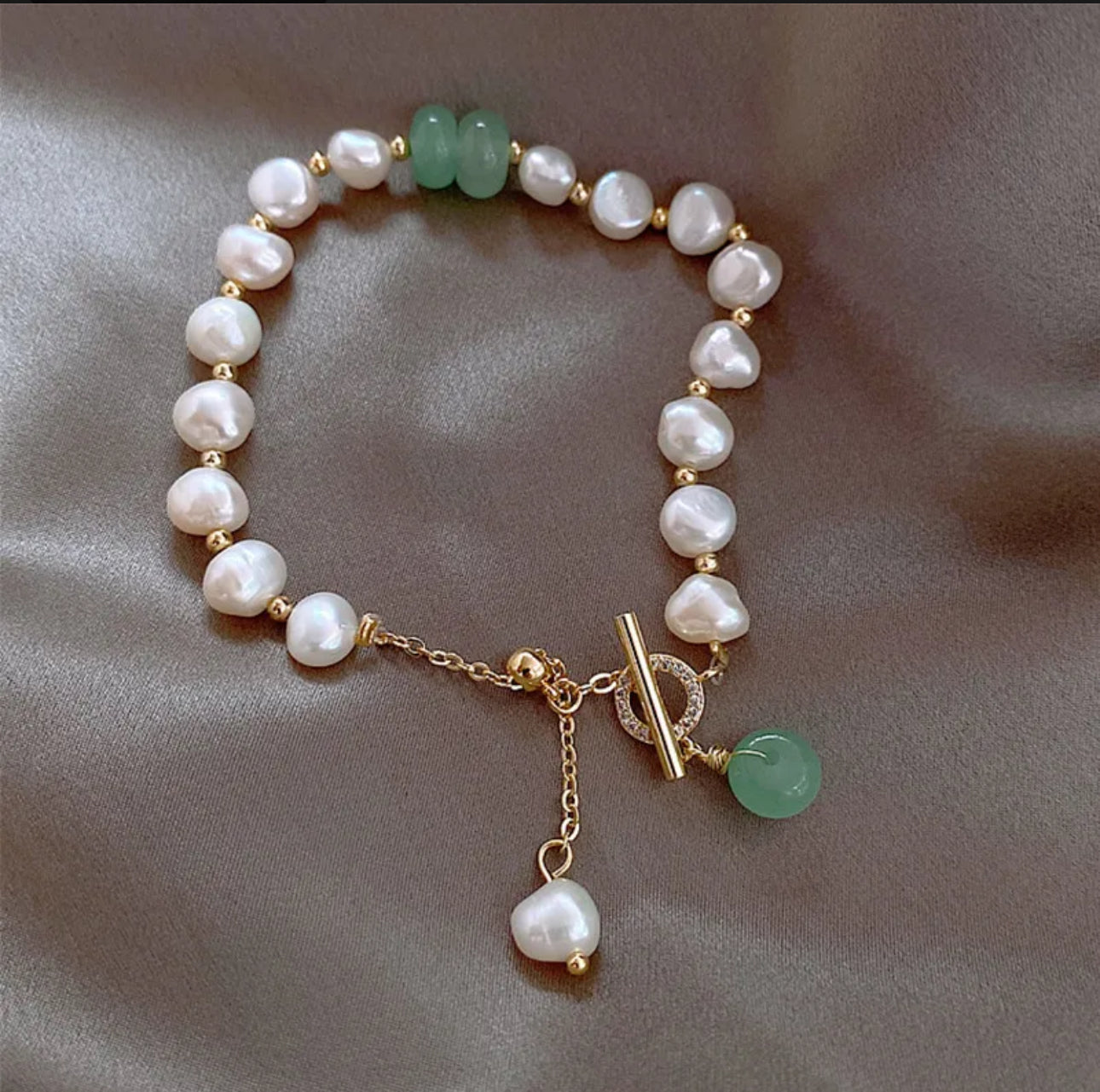 Pearl copper bracelet