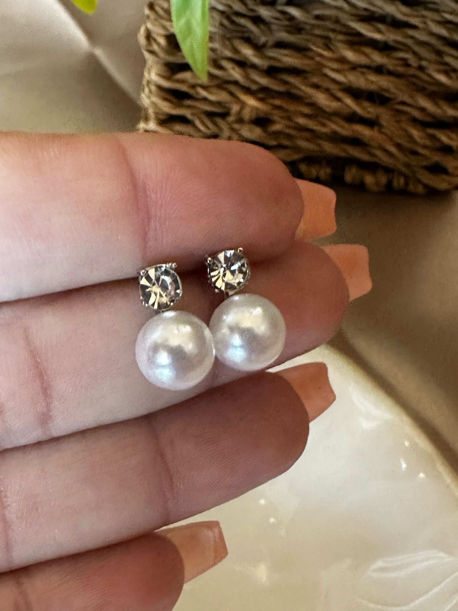 Pearl earrings 925 silver