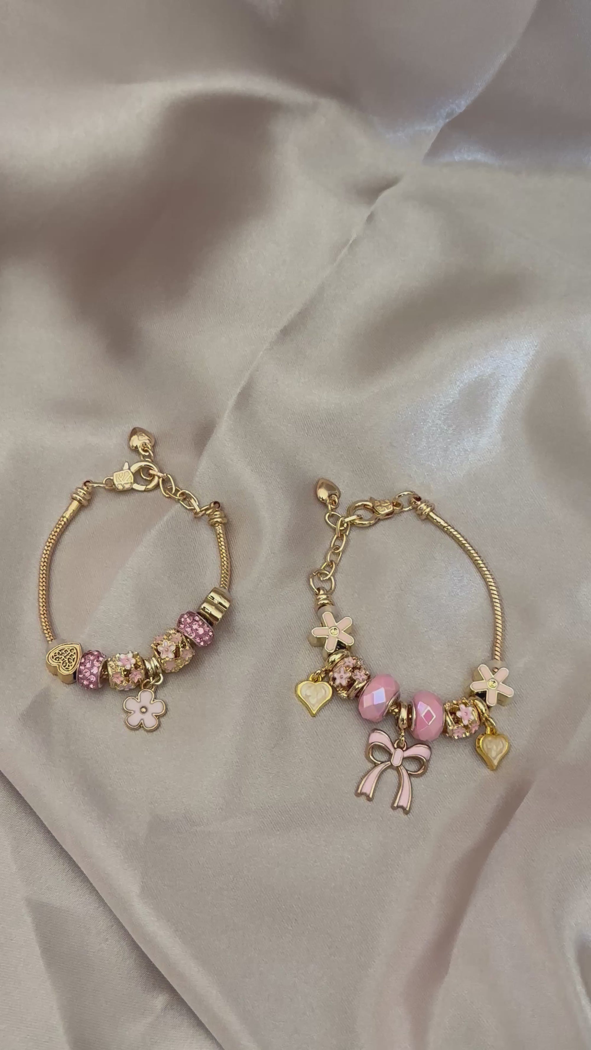 Pink charm bracelet